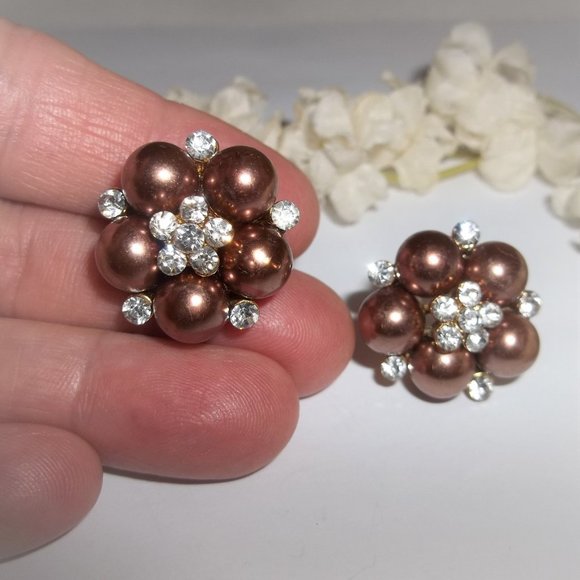 Pre-owned, Earring, Brown Pearl Earring, Brown Earrings, Pearl Earrings, 7725 - Picture 5 of 5